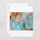 Blumenbemalung Postkarte (Vorne/Hinten)