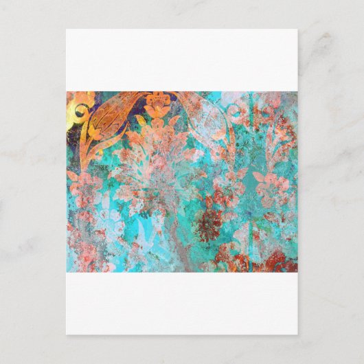 Blumenbemalung Postkarte (Vorderseite)