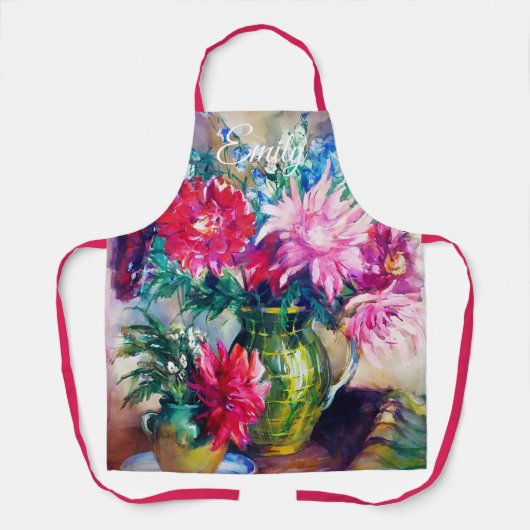 Blumenbemalung Schürze (Vorderseite)