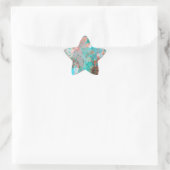 Blumenbemalung Stern-Aufkleber (Tasche)