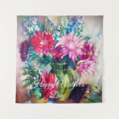 Blumenbemalung Wandteppich (Vorderseite)