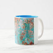 Blumenbemalung Zweifarbige Tasse (VorderseiteRechts)