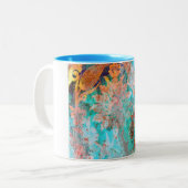 Blumenbemalung Zweifarbige Tasse (Vorderseite Links)