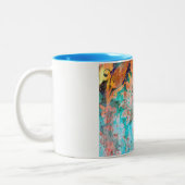 Blumenbemalung Zweifarbige Tasse (Links)