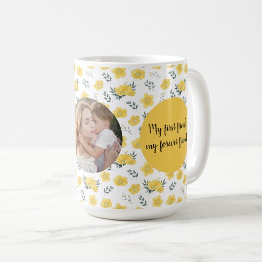 Blumenbenutzerdefiniertes Foto | Muttertagsgeschen Kaffeetasse (VorderseiteRechts)