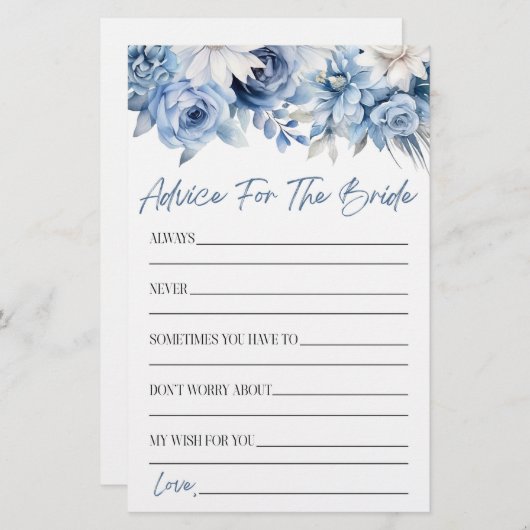 Blumenberater für das Bride Brautparty Briefpapier (Vorne/Hinten)