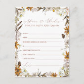 Blumenberatung für die Braut | BRAUTPARTY Hinweiskarte (Vorderseite)