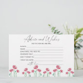 Blumenberatung und Wünsche Brautparty Briefpapier (Stehend Vorderseite)