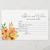 Blumenberatung und Wünsche Brautparty Briefpapier (Vorderseite)