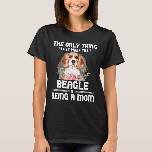 Blumenbesitzer Beagle Welpenbesitzerin Kindermutte T-Shirt (Vorderseite)