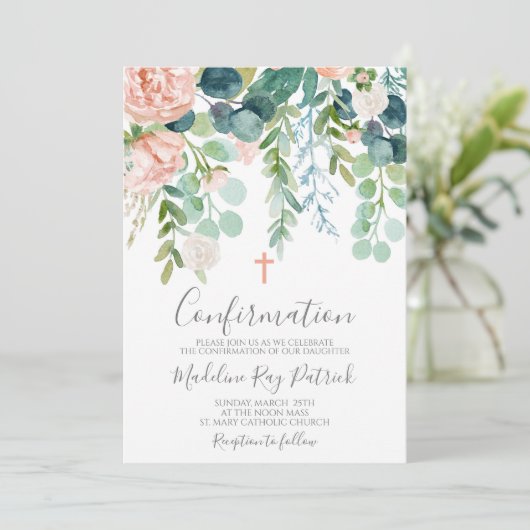 Blumenbestätigung Einladung (Stehend Vorderseite)