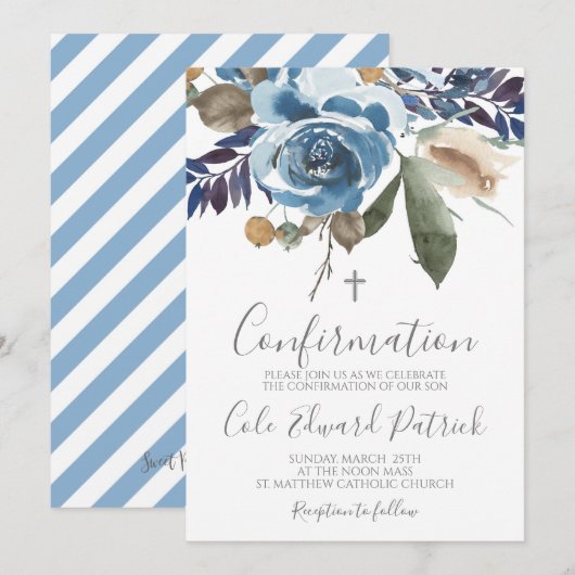 Blumenbestätigung Einladung (Vorne/Hinten)