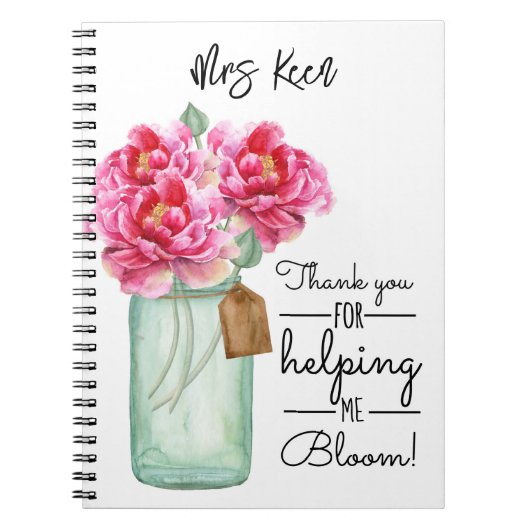 Blumenbester Lehrer-Ruhestand verlassend Geschenk Notizblock (Vorderseite)