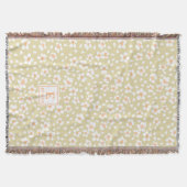 Blumenbestickte Decke mit Monogramm und individuel (Vorderseite)
