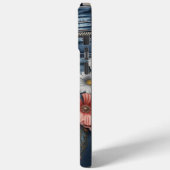 Blumenbestickung Denim Look Case-Mate iPhone Hülle (Rückseite / Links)