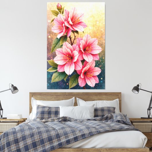 Blumenbestrahlung Leinwanddruck (Insitu (Schlafzimmer))