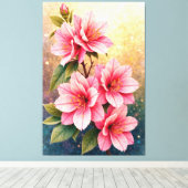 Blumenbestrahlung Leinwanddruck (Insitu (Holzboden))