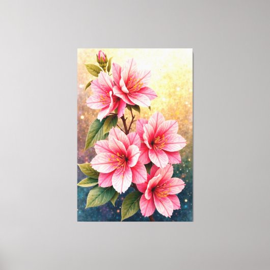 Blumenbestrahlung Leinwanddruck (Vorderseite)