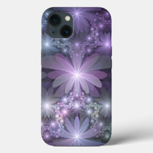 Blumenbett-Trendige glänzende abstrakte Fraktalkun Case-Mate iPhone Hülle