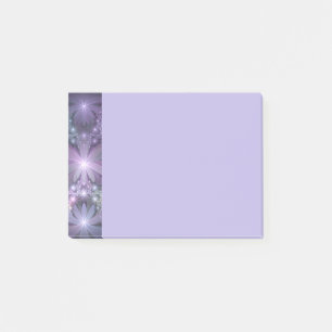 Blumenbett-Trendige glänzende abstrakte Fraktalkun Post-it Klebezettel