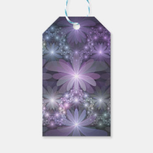 Blumenbett-Trendy-glänzende-abstracte-Fraktal-Kuns Geschenkanhänger