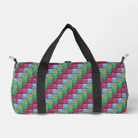 Blumenbettdecken-Design Duffle Bag (Vorderseite)