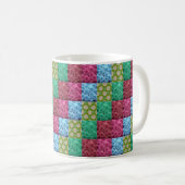 Blumenbettdecken-Design Kaffeetasse (VorderseiteRechts)