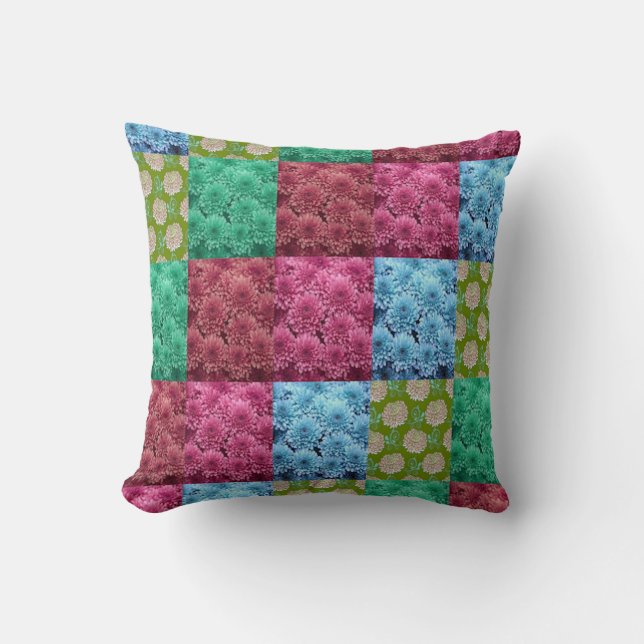 Blumenbettdecken-Design Kissen (Vorderseite)