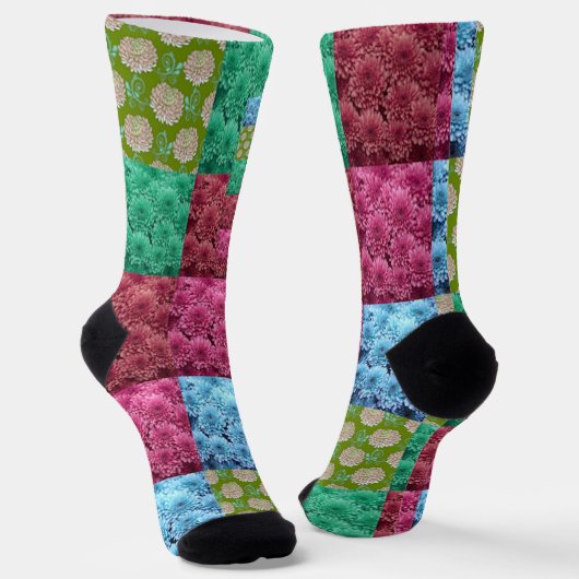 Blumenbettdecken-Design Socken (Gewinkelt)