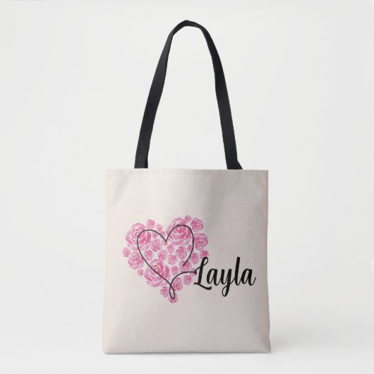 Blumenbeutel Liebe Herzmuskelmuskel Tasche (Vorderseite)