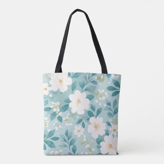 Blumenbeutel mit Minzfarbe Tasche (Rückseite)