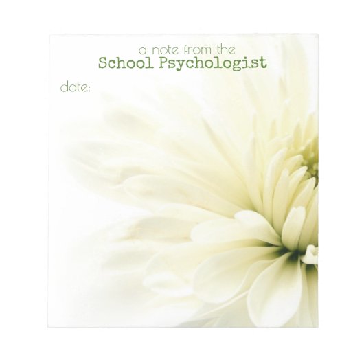 Blumenbeweis von der Psychologin Note Pad Notizblock (Vorderseite)