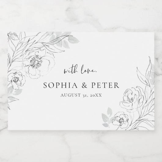 Blumenbezeichnungen Botanische Blumen Lebensmitteletikett (Einzelnes Label)