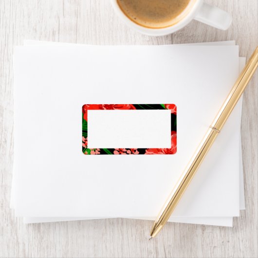 Blumenbezug Adressaufkleber (Insitu)