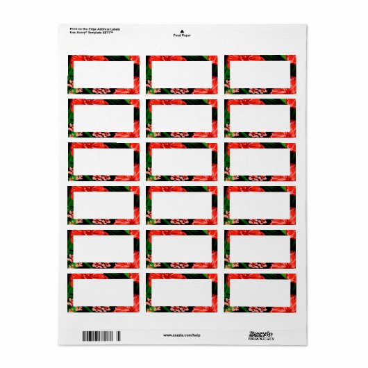 Blumenbezug Adressaufkleber (Vorne)