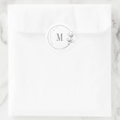 Blumenbezug Runder Aufkleber (Tasche)