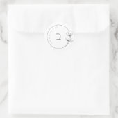 Blumenbezug Runder Aufkleber (Tasche)