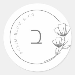 Blumenbezug Runder Aufkleber