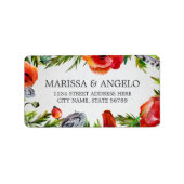 Blumenbezugstafel Adressaufkleber (Vorne)