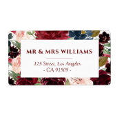 Blumenbezugstafel für Navy burgundy (Vorne)