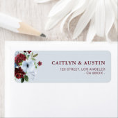 Blumenbezugstafel für staubblaue Bordeaux (Insitu)