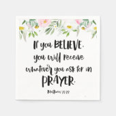 Blumenbibel-Vers Serviette (Vorderseite)