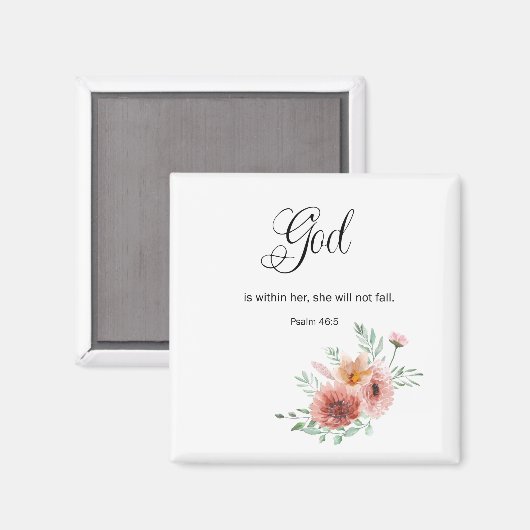 Blumenbibelverse Magnet (Vorderseite/Rückseite)