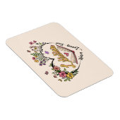 Blumenbibliothekarisches Herz Magnet (Rechte Seite)
