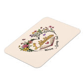 Blumenbibliothekarisches Herz Magnet (Linke Seite)