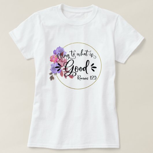 Blumenbibliotheken - Römer 12:9 T-Shirt (Design vorne)