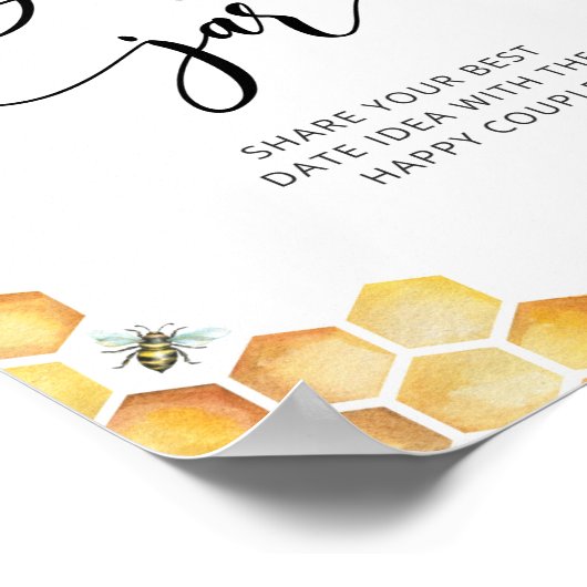 Blumenbiene datiert Nachtgedanken. Datum jar brida Poster (Ecke)