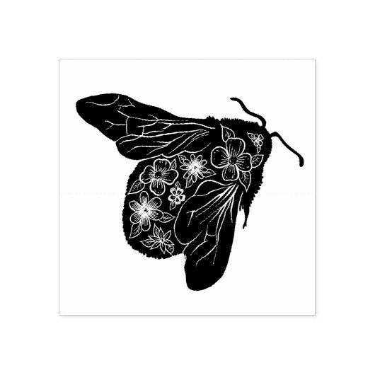 Blumenbiene Gummistempel (Prägung)