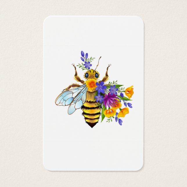 Blumenbiene mit Wildpflanzen (Vorderseite)