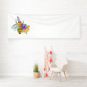 Blumenbiene mit Wildpflanzen Banner (Insitu)